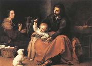 MURILLO, Bartolome Esteban The Holy Family with a Bird painting